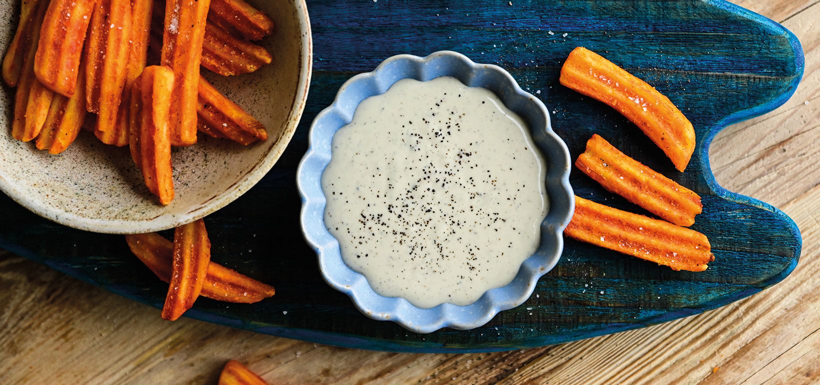 Aviko Wavy Blends Paprika с кремообразен сос горгонзола